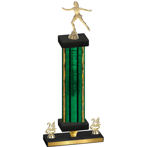 Premium Single Green Glacier Year Skater Trophy