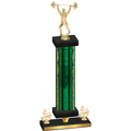 Premium Single Green Glacier Fourth Place Weights Trophy