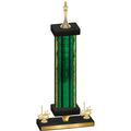 Premium Single Green Glacier First Place Chess Trophy