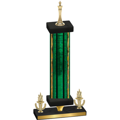 Premium Single Green Glacier Victory Chess Trophy