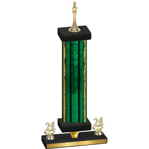 Premium Single Green Glacier Year Chess Trophy