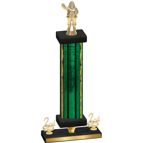 Premium Single Green Glacier Second Place Holiday Trophy