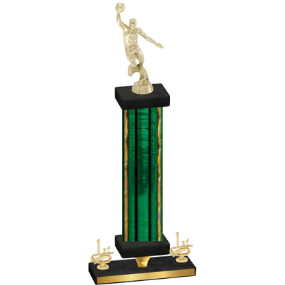 Premium Single Green Glacier First Place Basketball Trophy