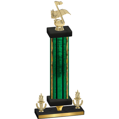 Premium Single Green Glacier Victory Music Trophy