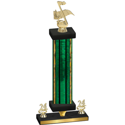 Premium Single Green Glacier Year Music Trophy
