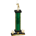 Premium Single Green Glacier Fourth Place Golf Trophy