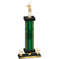 Premium Single Green Glacier Fourth Place Golf Trophy