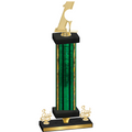 Premium Single Green Glacier Third Place Golf Trophy