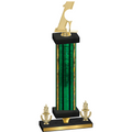 Premium Single Green Glacier Victory Golf Trophy