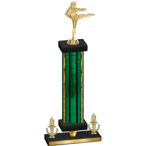 Premium Single Green Glacier Victory Karate Trophy
