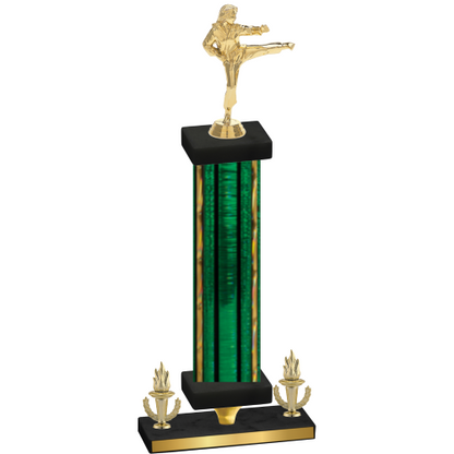Premium Single Green Glacier Victory Karate Trophy