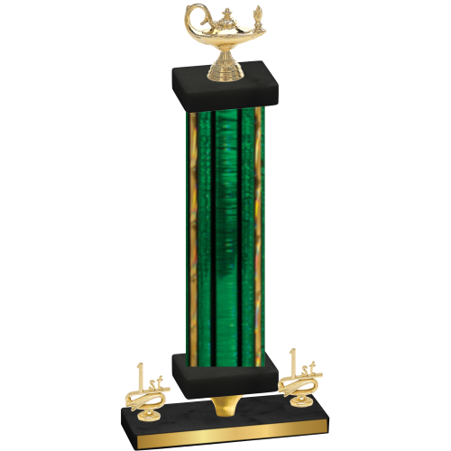 Premium Single Green Glacier First Place Academics Trophy
