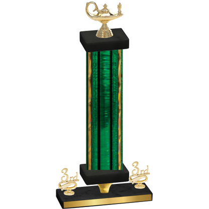 Premium Single Green Glacier Third Place Academics Trophy