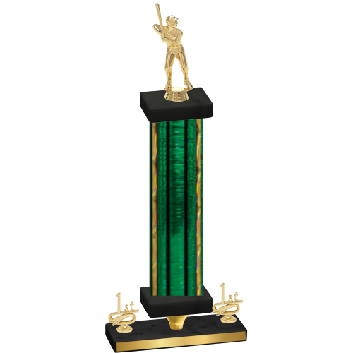 Premium Single Green Glacier First Place Baseball Trophy