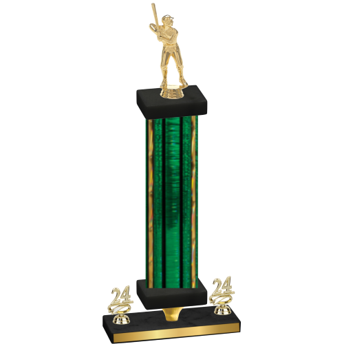 Premium Single Green Glacier Year Baseball Trophy