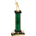 Premium Single Green Glacier First Place Softball Trophy