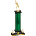 Premium Single Green Glacier Second Place Softball Trophy