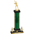 Premium Single Green Glacier Victory Softball Trophy
