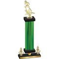 Premium Single Green Carbon Fiber Victory Football Trophy