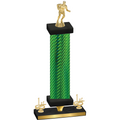 Premium Single Green Carbon Fiber First Place Rugby Trophy