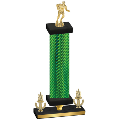 Premium Single Green Carbon Fiber Victory Rugby Trophy