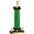 Premium Single Green Carbon Fiber Year Rugby Trophy