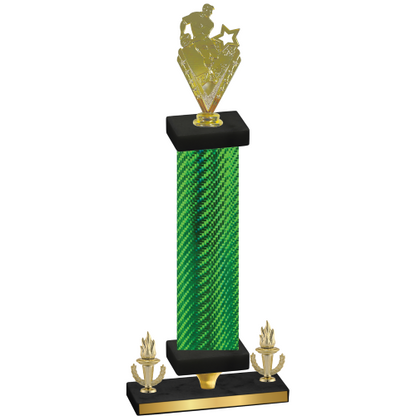 Premium Single Green Carbon Fiber Victory Rugby Trophy