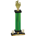 Premium Single Green Carbon Fiber Year Rugby Trophy