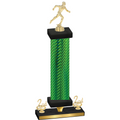 Premium Single Green Carbon Fiber Second Place Running Trophy