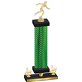 Premium Single Green Carbon Fiber Third Place Running Trophy
