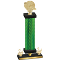Premium Single Green Carbon Fiber Second Place Running Trophy