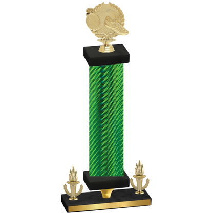 Premium Single Green Carbon Fiber Victory Running Trophy