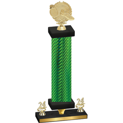 Premium Single Green Carbon Fiber Year Running Trophy