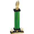 Premium Single Green Carbon Fiber Third Place Football Trophy