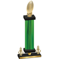 Premium Single Green Carbon Fiber Victory Football Trophy
