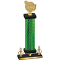 Premium Single Green Carbon Fiber Victory Tennis Trophy