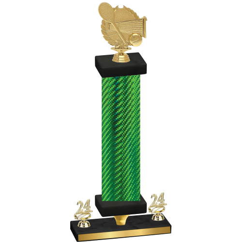 Premium Single Green Carbon Fiber Year Tennis Trophy