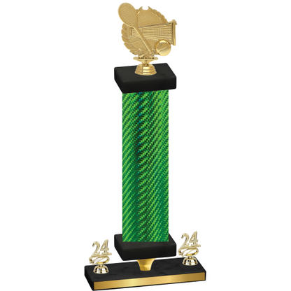 Premium Single Green Carbon Fiber Year Tennis Trophy