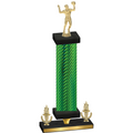 Premium Single Green Carbon Fiber Victory Volleyball Trophy