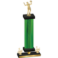 Premium Single Green Carbon Fiber Third Place Volleyball Trophy