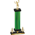 Premium Single Green Carbon Fiber Victory Volleyball Trophy