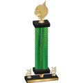 Premium Single Green Carbon Fiber Year Volleyball Trophy