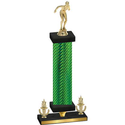 Premium Single Green Carbon Fiber Victory Tennis Trophy