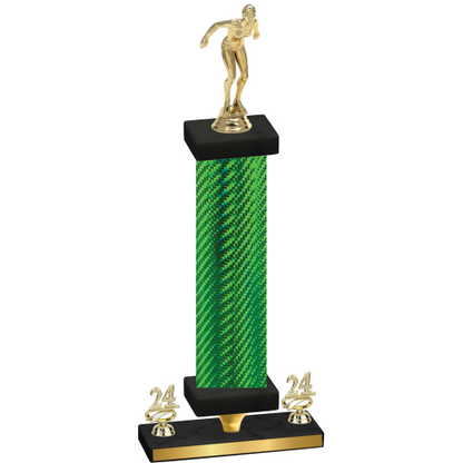 Premium Single Green Carbon Fiber Year Tennis Trophy