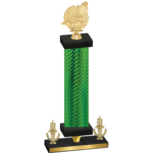Premium Single Green Carbon Fiber Victory Swimming Trophy