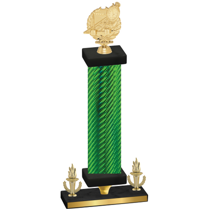 Premium Single Green Carbon Fiber Victory Swimming Trophy