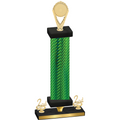 Premium Single Green Carbon Fiber Second Place Insert Trophy