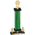 Premium Single Green Carbon Fiber Victory Insert Trophy