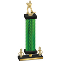 Premium Single Green Carbon Fiber Victory Hockey Trophy