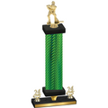Premium Single Green Carbon Fiber Year Hockey Trophy